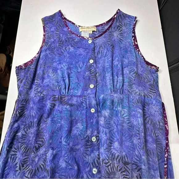 Norm Thompson Midi Dress XL Blue Sleeveless Long Summer - Picture 4 of 8